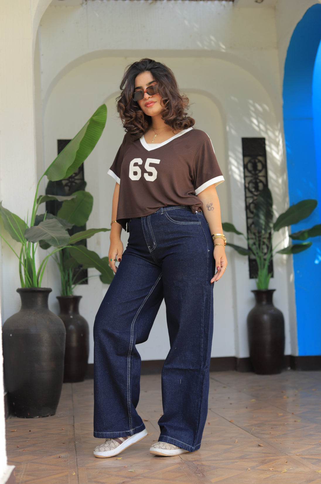 High-Rise Wide Leg Jeans