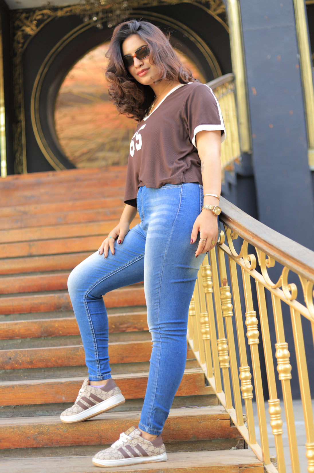 High-Waist Skinny Jeans