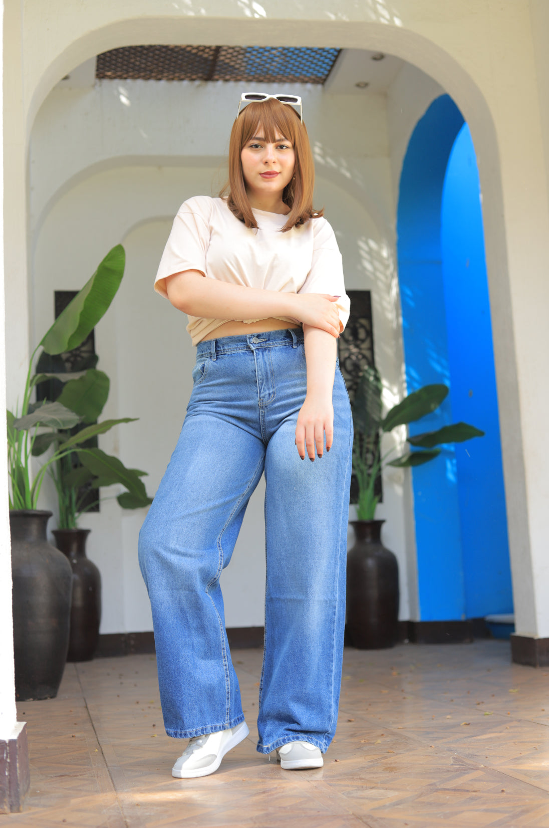 High-Rise Wide Leg Jeans
