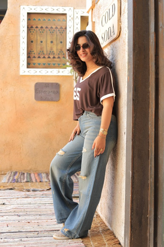 Ripped Wide Leg Jeans
