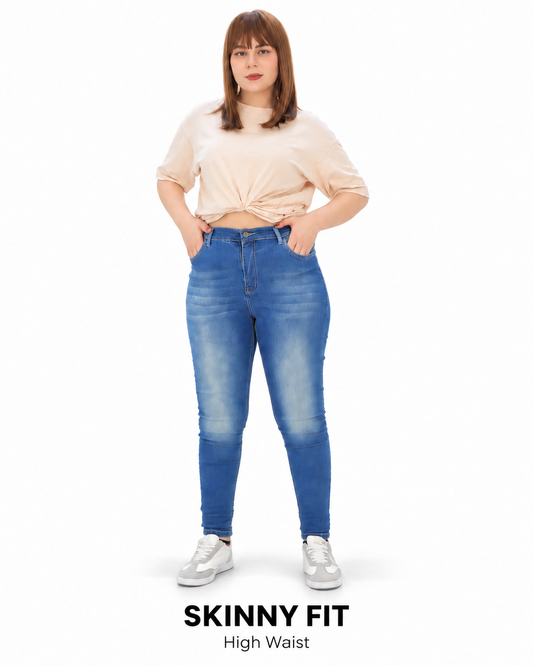 High-Waist Skinny Jeans