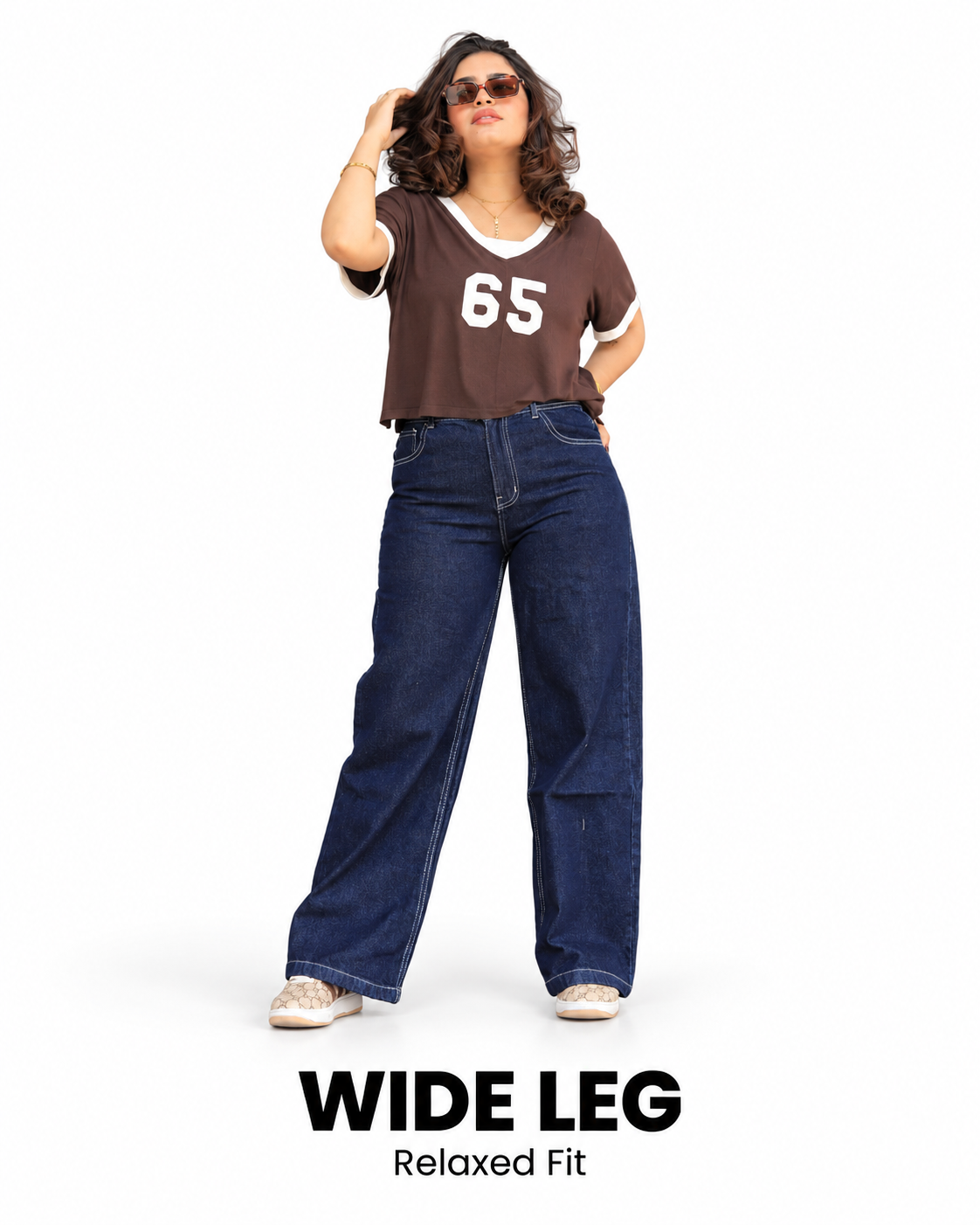High-Rise Wide Leg Jeans