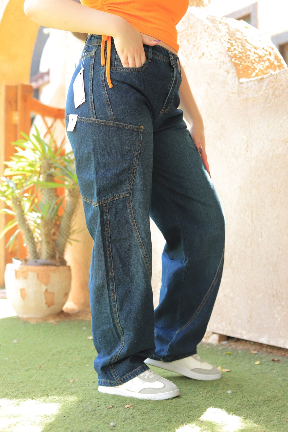 Wide Balloon Carpenter Jeans