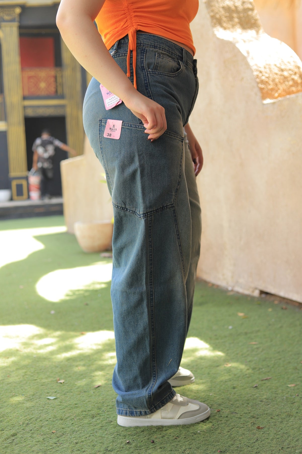 Wide Balloon Carpenter Jeans