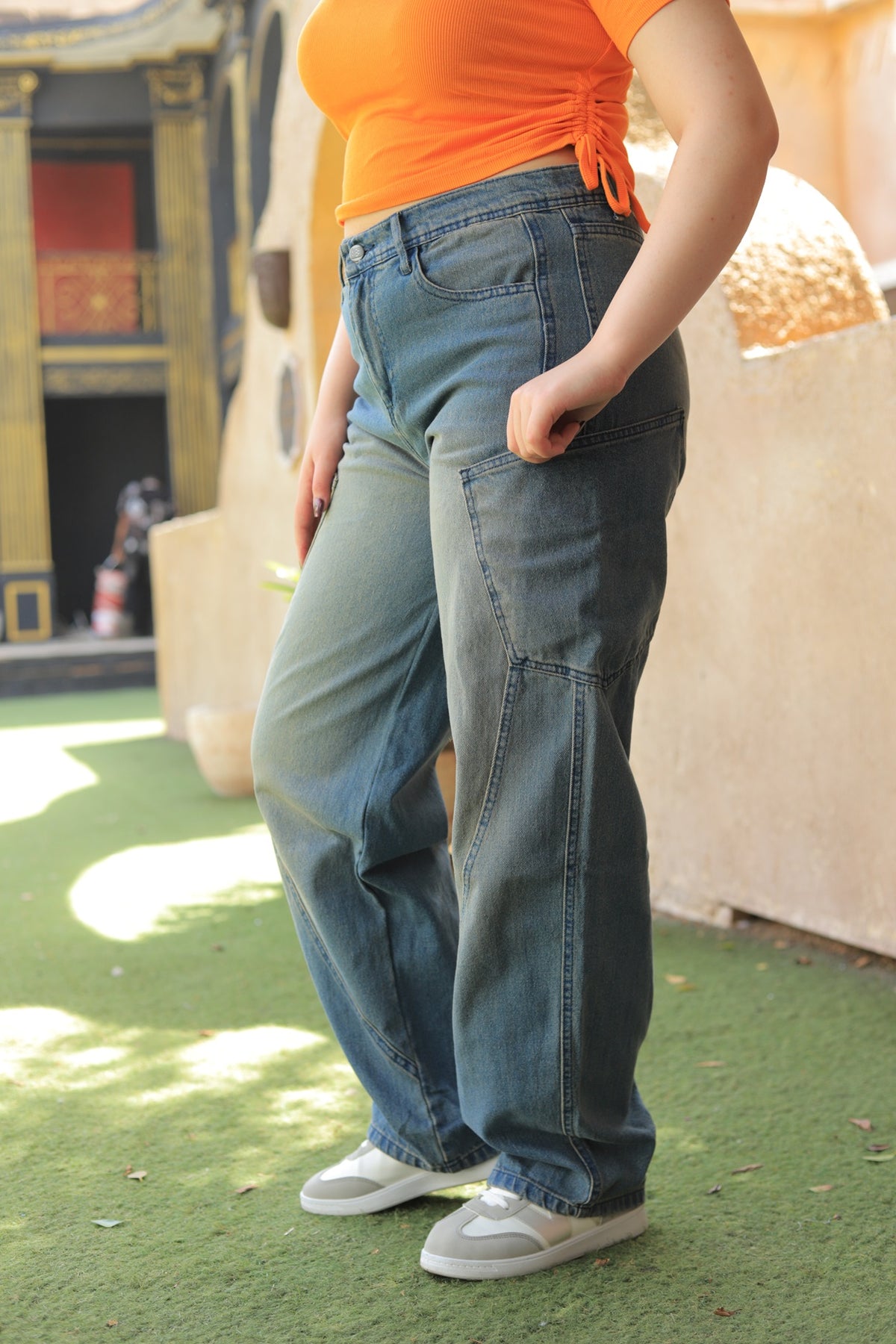 Wide Balloon Carpenter Jeans