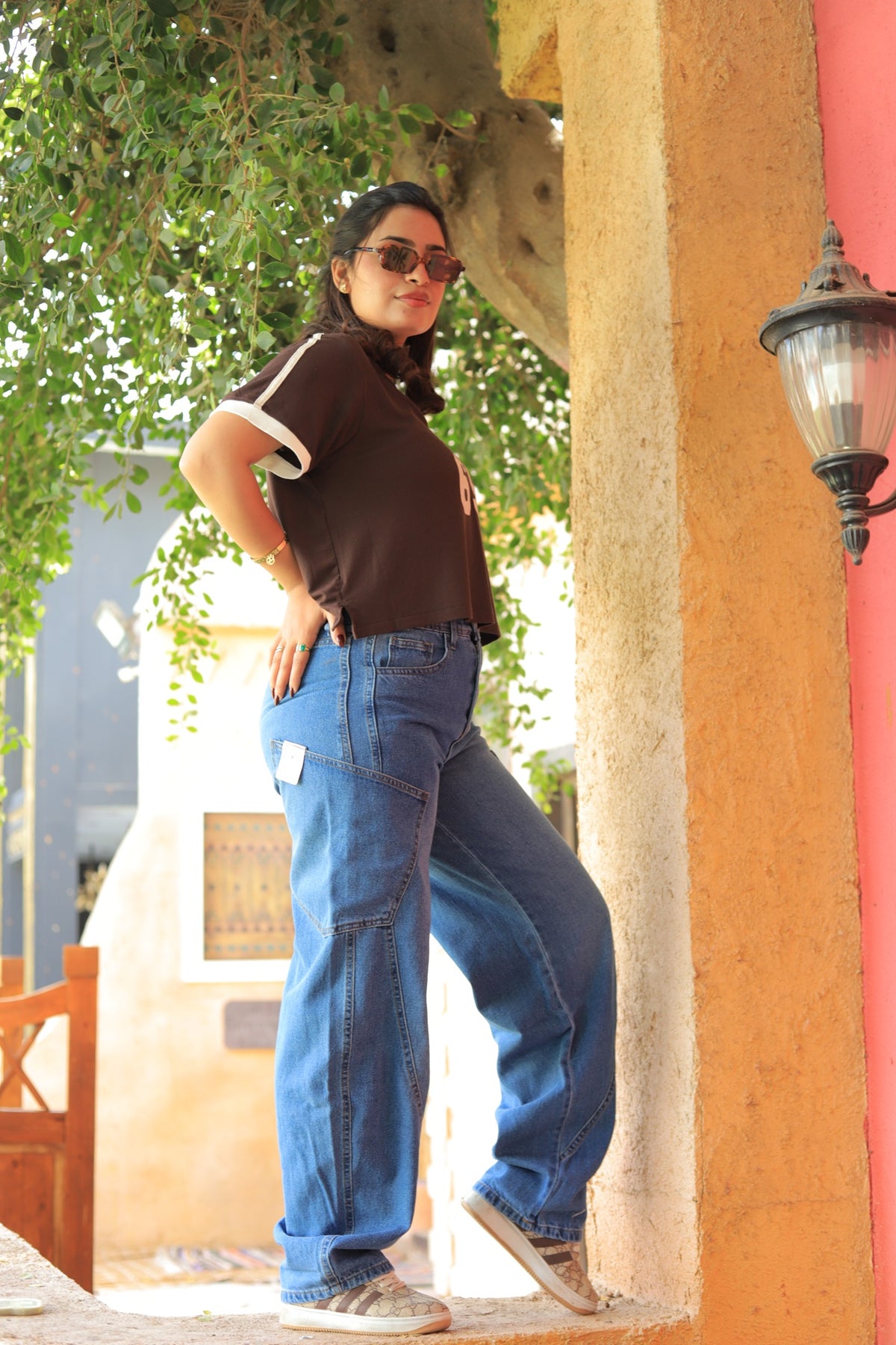 Wide Balloon Carpenter Jeans